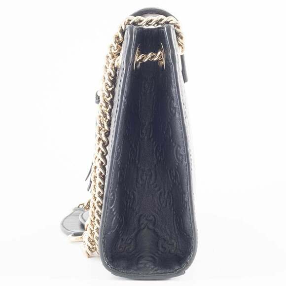 GUCCI Authentic Black Leather Horsebit Shoulder Bag - Picture 12 of 16